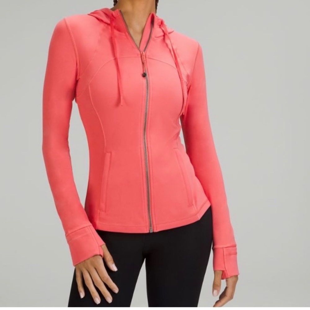 Raspberry hooded Lululemon define jacket